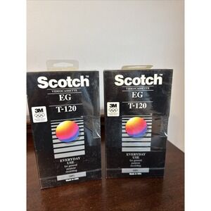 2 Pack Scotch EG T-120 Blank VHS Tapes ~SEALED & NEW~